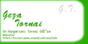 geza tornai business card